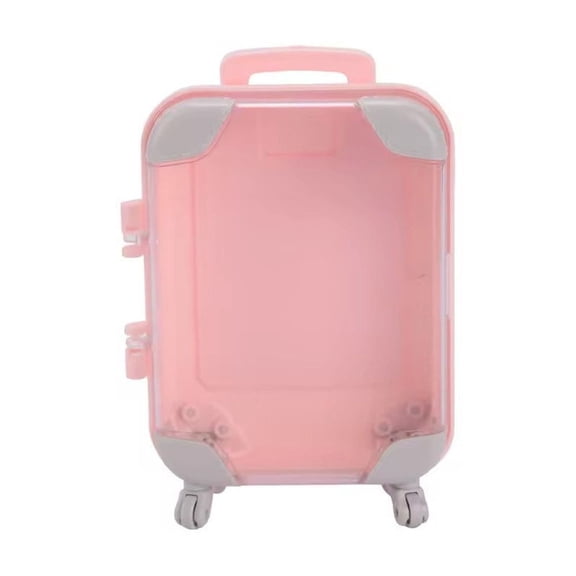 Mini Walkable Luggage Storage Box, Decorative Toy Suitcase with Storage, Travel Storage Organizer for Kids and Adults, Compact Storage Case for Toys and Accessories