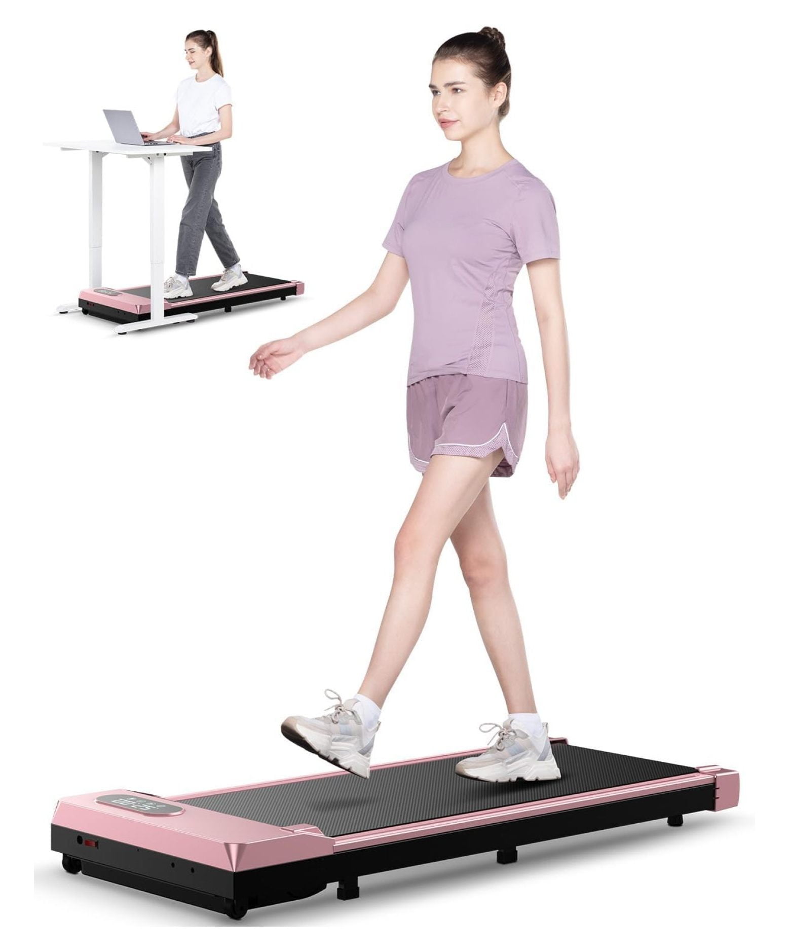 Mini Walking Pad, 3 in 1 Under Desk Treadmill for Walk/Jog/Run, 2.5HP