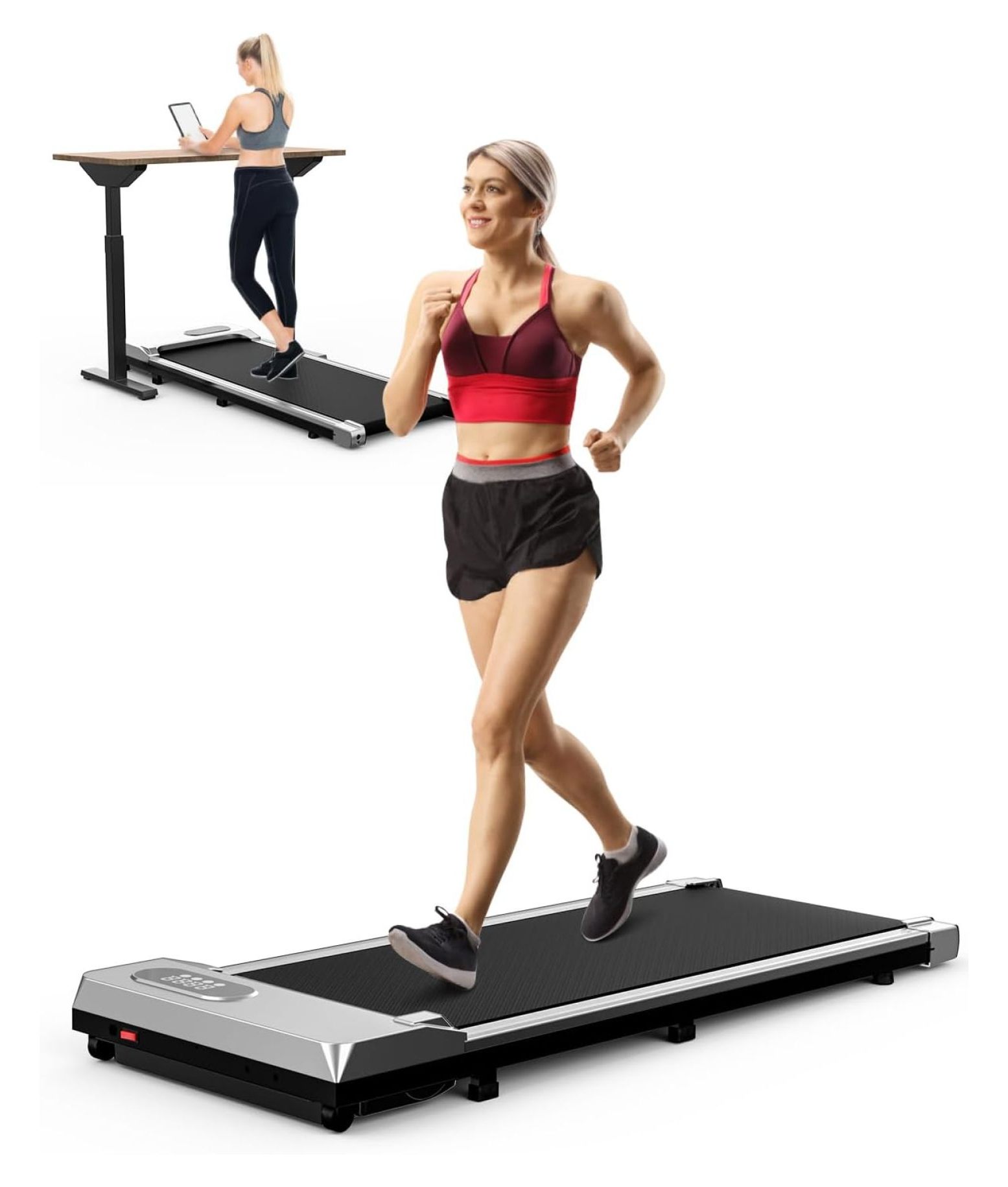 Mini Walking Pad, 3 in 1 Under Desk Treadmill for Walk/Jog/Run, 2.5HP