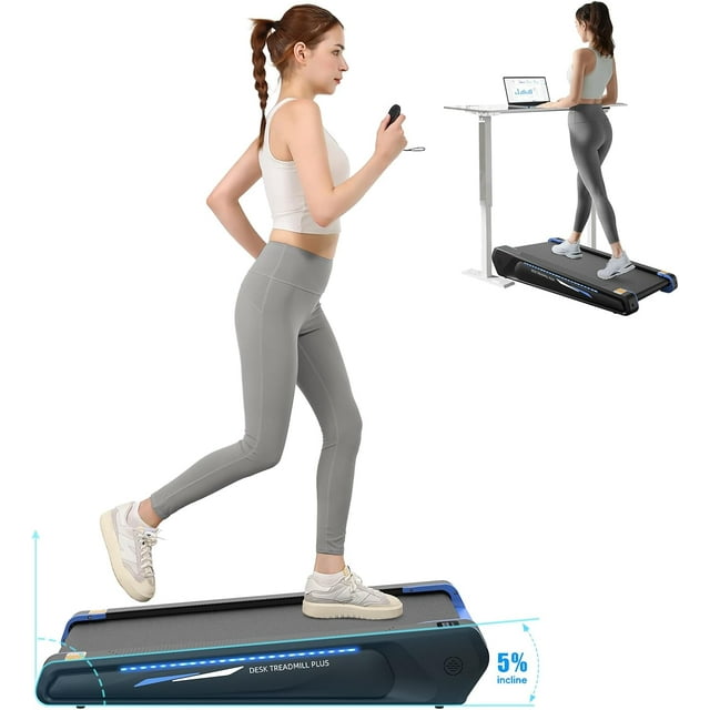 Mini Walking Pad with Incline, Small Under Desk Treadmill, Compact