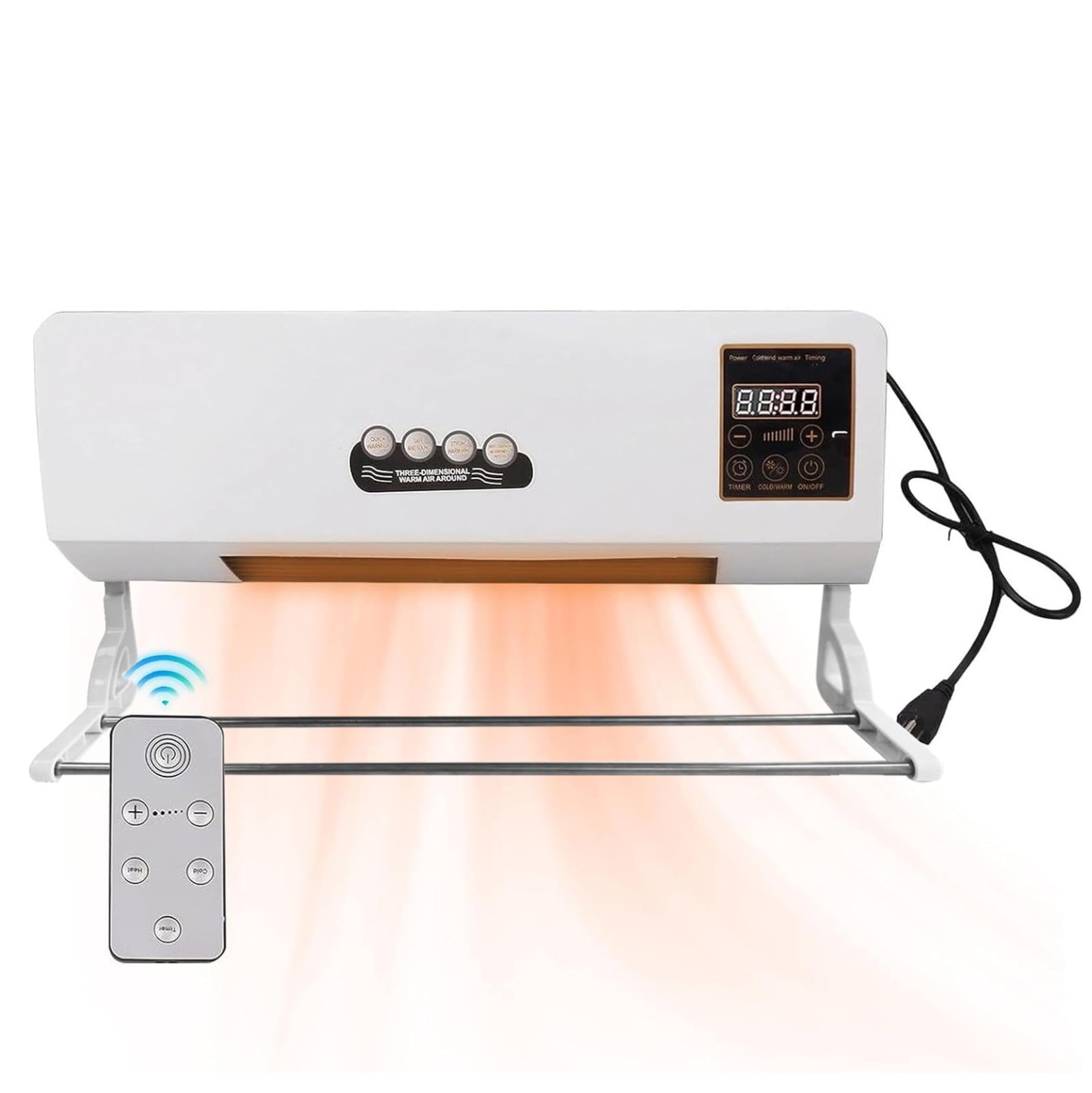 Mini Wall Mounted Air Curtain Fan 2 In 1 Desk Fan Bladeless Wall Mount