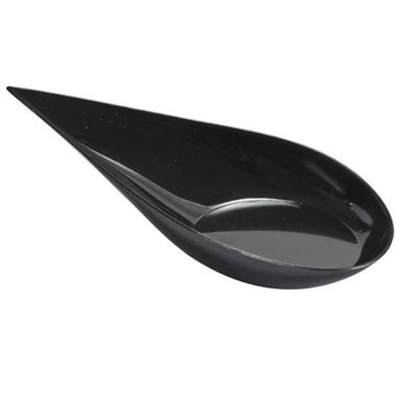 Mini-Ware Black Plastic Leaf Dish 12 Count