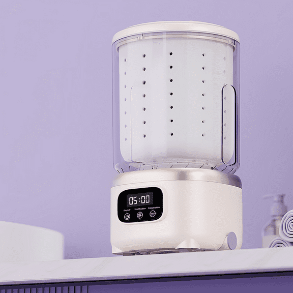 Mini Washing Machine 2L Portable Washer and Dryer for Travel and Dormitory Cordless Underwear and Socks Washing and Drying