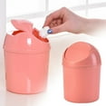 thumbnail image 1 of Mini Wastebasket, Plastic Trash Can with Swing Lid, Tiny Desktop Waste Garbage Bin for Home, Office, Kitchen, Vanity Tabletop, Bedroom, Bathroom, 1 Pcs, 7.6x5.6", 1 of 6