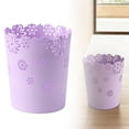 thumbnail image 1 of Mini Wastebasket Small Blue Trash can office Plastic Garbage Can for Bathroom Vanity Desktop office or Living Room, 1 of 9