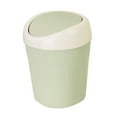 thumbnail image 1 of Mini Wastebasket Trash Can,Plastic Desktop Waste Trash Rubbish Can with Lid Portable Table Storage Container for Home, Office, Kitchen, Vanity Tabletop, Bedroom, Bathroom[green], 1 of 1