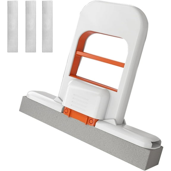 Mini Water-Absorbing Stain Removal Foldable Desktop Sponge Mop with Pad Scrubber for Bathroom Kitchen Glass Living Room Car Use Compact & Convenient Effortless Cleaning Solution