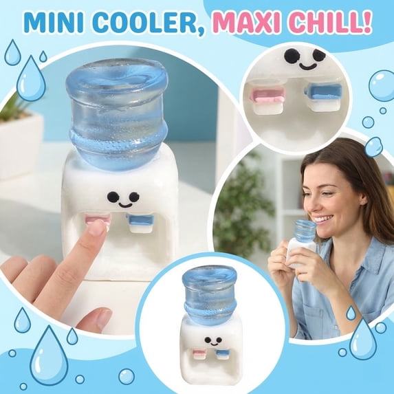 Mini Water Dispenser, Relaxation Toy, Cute Desk Decor, 3X1.5 In, Silicone, Kawaii Decor, Squeeze Toy, Cute Gift, Classroom Desk Decor, Office Desk Decorations, 1 Pc