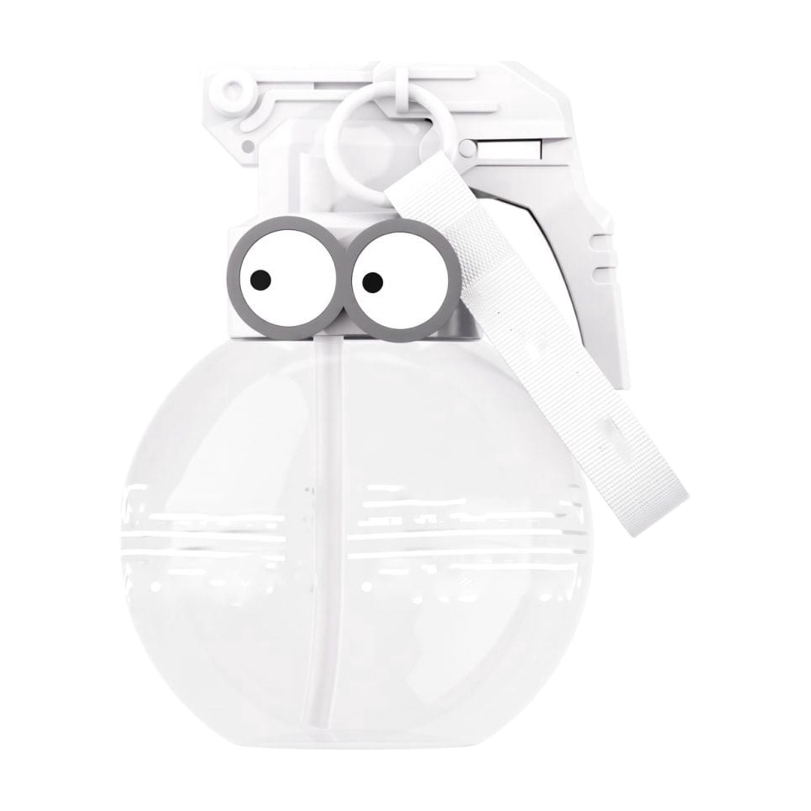 Mini Water Gun, Portable Transparent Water Blaster with Space Ball Design for Pool Beach Summer Outdoor Activities (White)