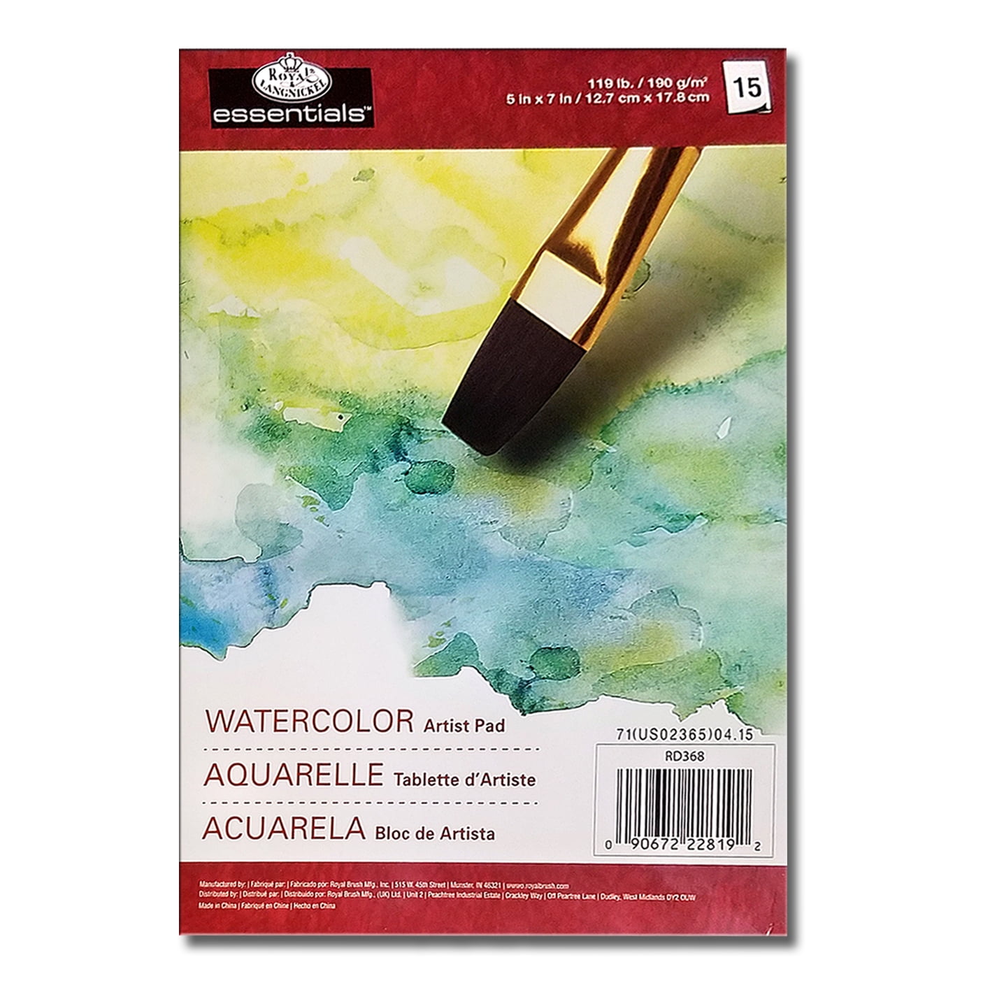 Canson Artist Series Watercolor Book 5.5in x 8.5in 20 Sheets/Pad