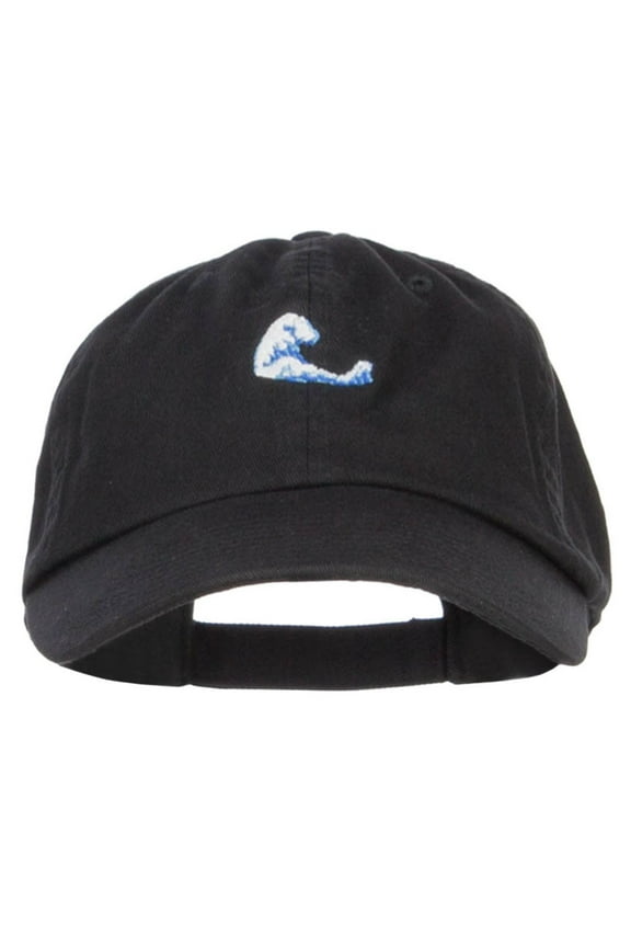 Mini Wave Embroidered Low Cap - Black OSFM