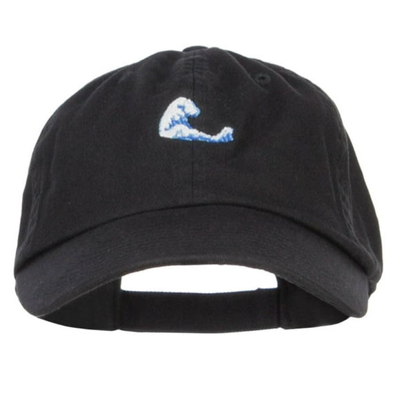 Mini Wave Embroidered Low Cap - Black OSFM