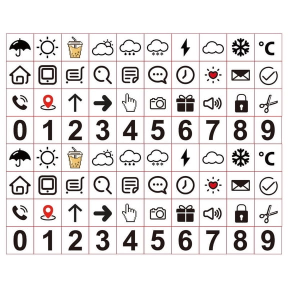 Mini Weather/Event/Symbol/Number Tag, Signs, Markers for Office School Home Diary 1 PCS Under 5