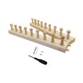 thumbnail image 1 of Mini Weaving Loom Knitting Loom for Chunky Blankets Wooden Peg Frame Adjustable Size for Relaxing Hobby Home Decor, 1 of 9
