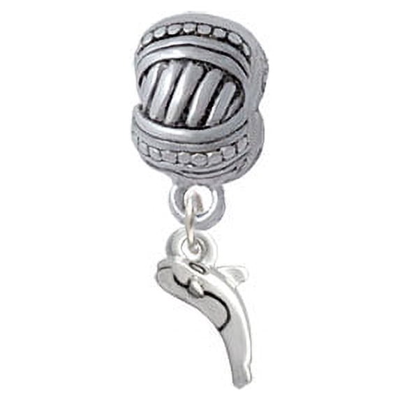 Mini Whale - Large Rope with Cross Beads Charm Bead