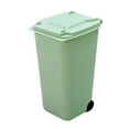 thumbnail image 1 of Mini Wheeled Trash Can with Lid | Small Plastic Storage Bin with Handles and Wheels for Desktop, Kids Toy, Office Organizer, Multi-Purpose Mini Trash Can, 1 of 3