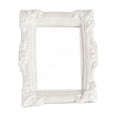 thumbnail image 1 of Mini White Baroque Resin Picture Frame Small Photo Frame for Desk Vanity Table Wall Decor, 1 of 4