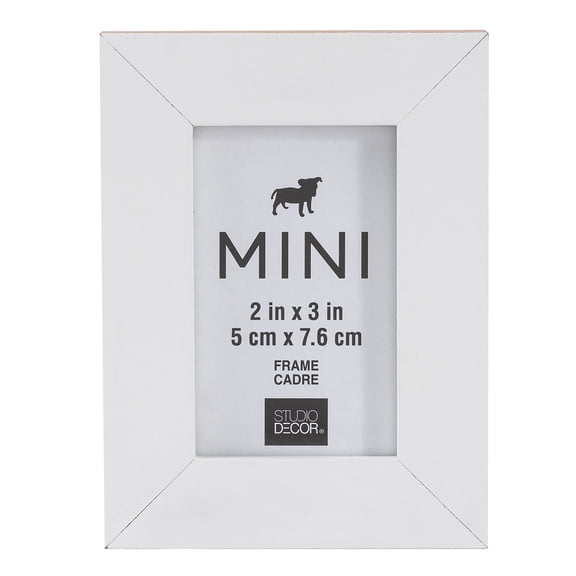 Studio Decor Mini White Frames - 2" x 3" Photo Display, Fold-Out Easel, MDF Frame with Glass Front for Tabletop Photos, Place Cards, Events & Home Decor, 24 Pack