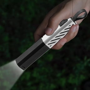 Mini White Lasers Flashlight Rechargeable 1200 Lumens, High Lumen 5W LED Flashlight with 3 Modes, IP65 Waterproof Outdoor Flashlight for Camping, Hiking, Emergency (Black)