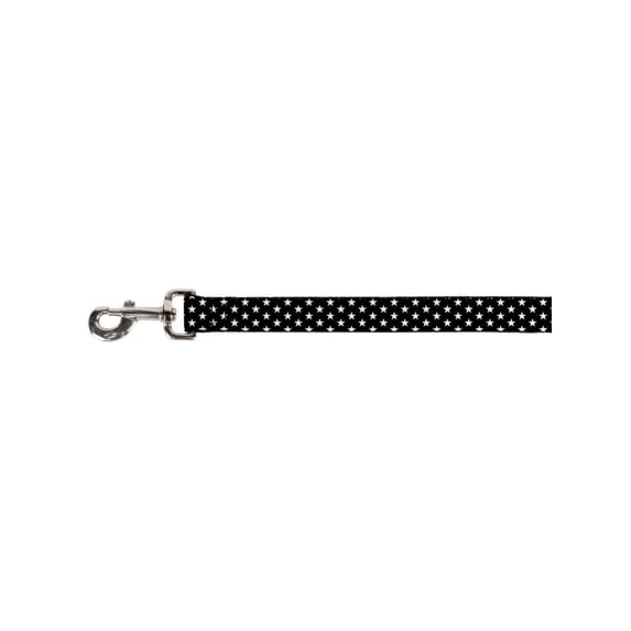 mini white stars all over collage on black fun animal pet dog cat leash