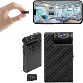 Mini WiFi Camera HD 180 Rotating Lens,Wireless Security Camera with Night Vision Portable Body Cam,Remote View Motion Detection Phone App Control & Real-Time Alerts for Home/Baby/Pet/Nanny Monitor