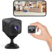 Mini WiFi Camera, Home Security Indoor Cameras Body Small, TF Storage Security Cameras with Motion Detection and IR Night Version