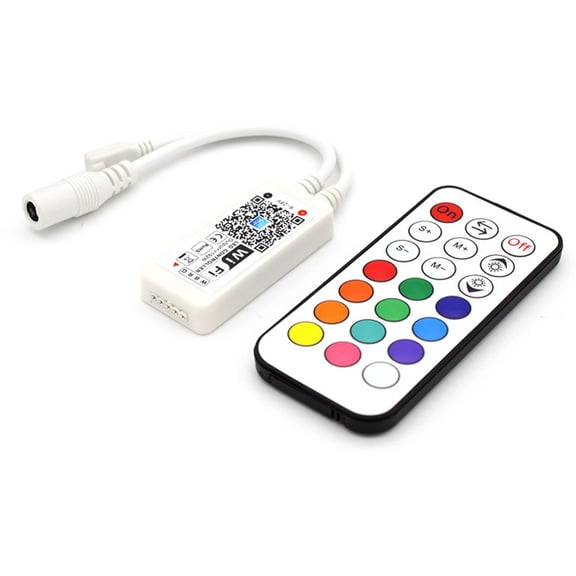 Mini WiFi RGBW LED Controller 9-28V 21Key RF Remote 4A/CH Smart Light
