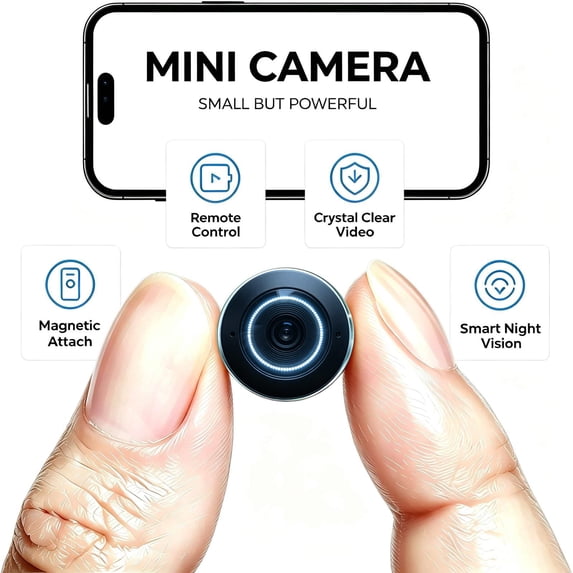 Mini Block Security Camera Mini WiFi Security Camera, 4K Ultra HD Portable Surveillance Cam ...