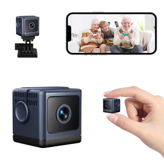 Mini WiFi Security Camera with Night Vision, Motion Detection Alerts,Cloud Storage, Zoom Function, Bluetooth Pairing, for Home Indoor Monitoring