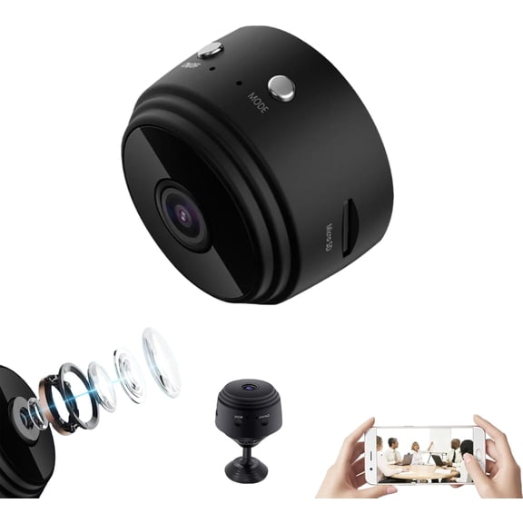 Mini WiFi Security Cameras Wireless, Mini WiFi Camera 1080p HD - Night Vision Included, Multi-use Night Vision Pet Camera, Indoor Outdoor Home Fit for Phone Tablet