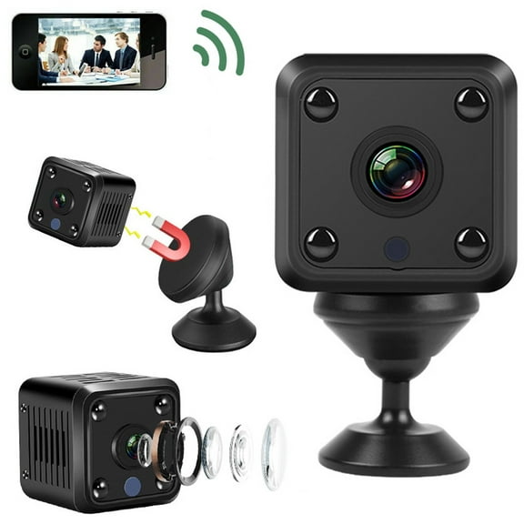 Mini WiFi Wireless Camera 1080P HD, Small Security Camera with Night Vision and Motion Detection, Indoor/Outdoor Smart Cam for Home Office Warehouse, 1.3 x 1.3 Inches