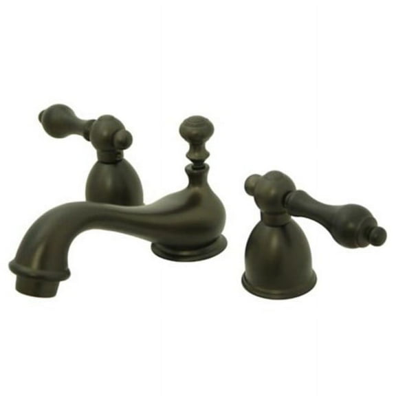 Mini Widespread Bathroom Faucet with Double Lever Handles, Oil Rubbed Bronze