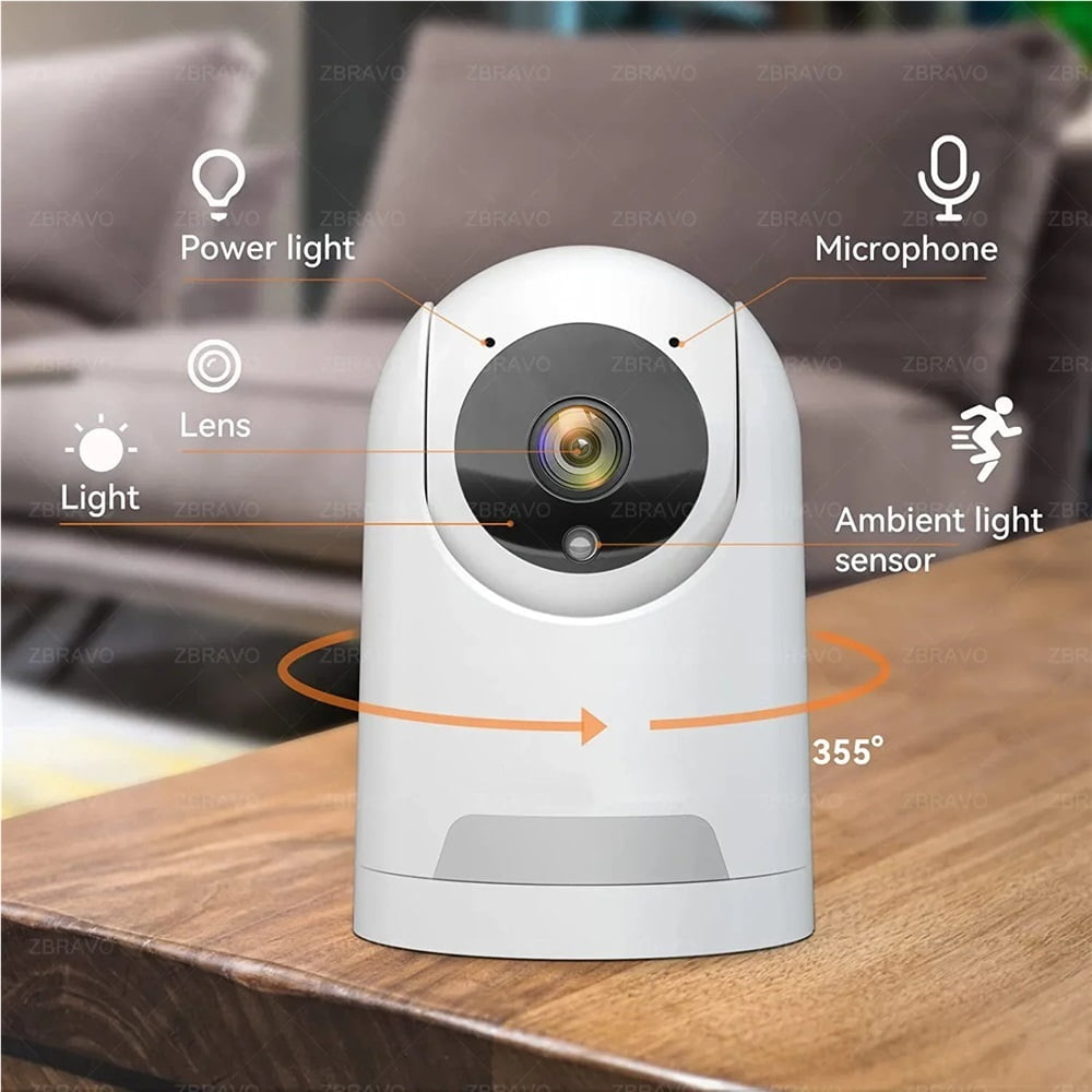 Mini Wifi Camera 3MP 5MP Color Night Vision Two Way Audio Auto Tracking Indoor Use Baby Monitor Wireless Security Camera