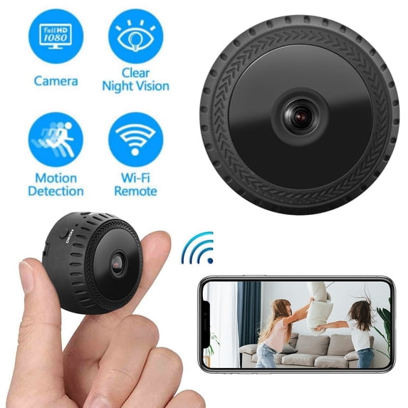 Mini Wifi Camera for Home Security, Wireless Indoor Outdoor Nanny Cam with Night Vision, Motion Detection Alert, 150° Wide Angle, 2.4G Smart Camera for Pet Monitoring