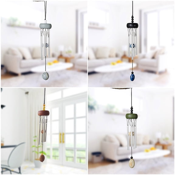 Mini Wind Copper Bells Chimes Garden Yard Outdoor Home Decor Tubes Ornament Green Smile Home