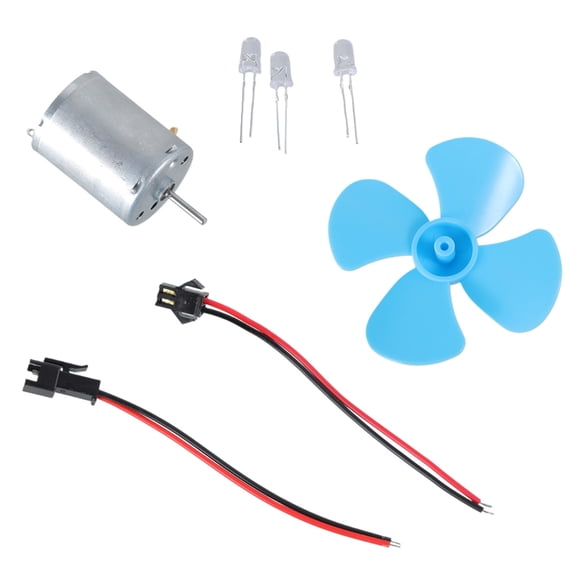 Mini Wind Power Generator DIY Kits 6-9V Wind for Turbine Micro Motor/Mini Blue Leaf Paddle/Diodes/Cables 60mm