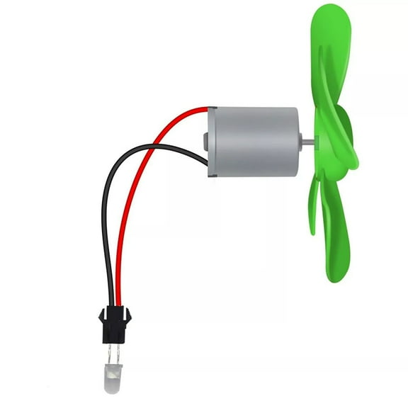 Mini Wind Turbine Motor w/Blades Power Alternative Energy Generator LED DIY Kit with Blub