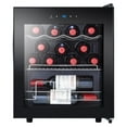 Mini Wine Fridge Freestanding, Wine Cooler Refrigerator 15 Bottle w