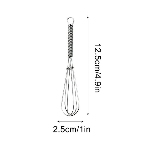 Mini Wire Kitchen Whisks Small Egg Whisk Gravy Sauce Mini Whisk Silver