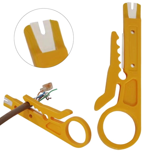Mini Wire Stripper Cable Stripper Tool Small Wire Stripper for Network Cable UTP STP CAT5 CAT6 Telephone Wire Punch Down Cutter Portable Wire Stripping Tool 1 Pack