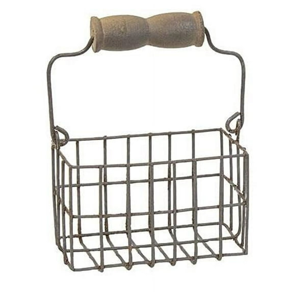 Mini Wire Wide Egg Basket w/Handle