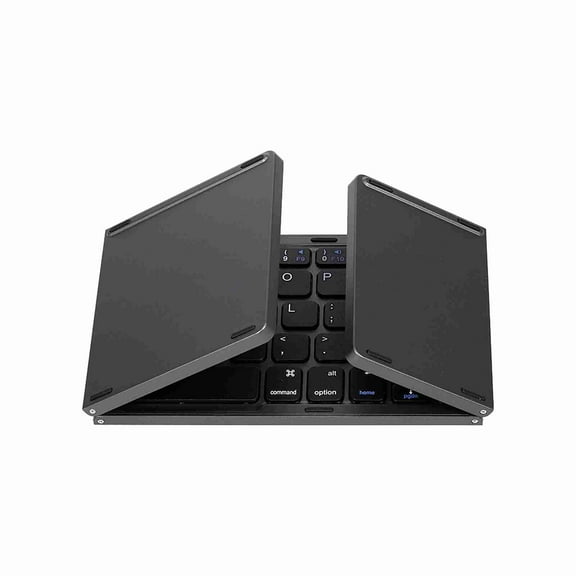 Mini Wireless BT Keyboard Mini Folding Keyboard Portable Ultra Slim BT Keyboard With Touchpad For //iOS Silver