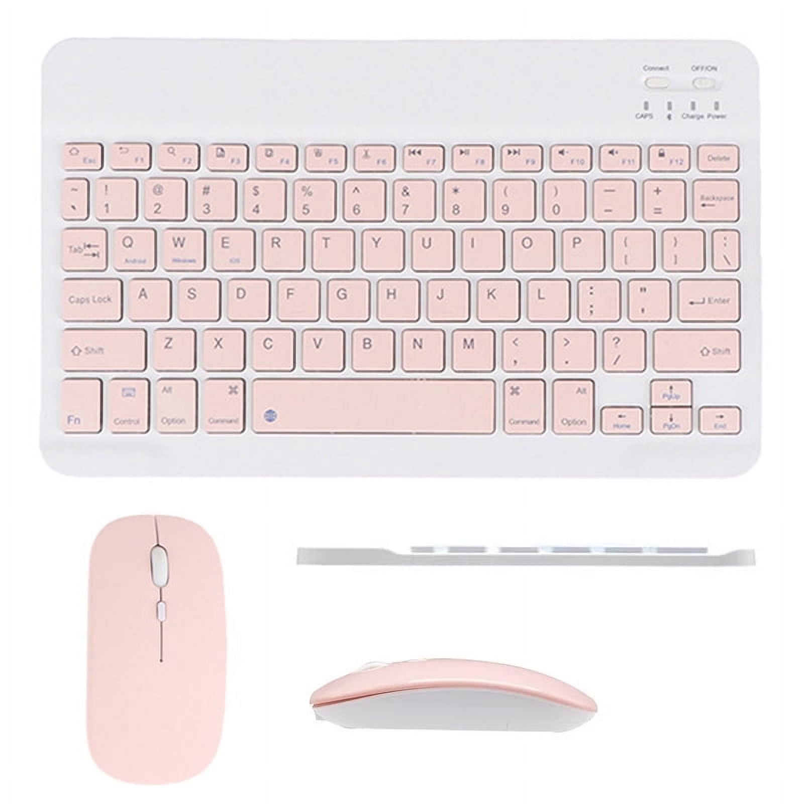 MANCHE Mini Wireless Bluetooth Keyboard and Mouse, Slim Design
