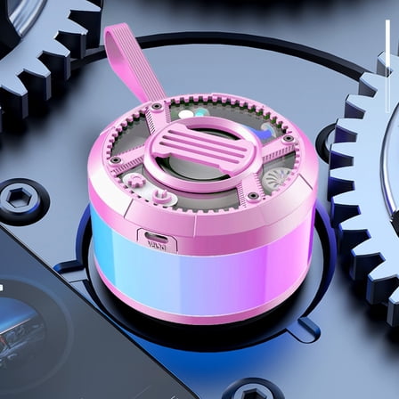 Mini Wireless Bluetooth Speaker, Portable Compact Bass Speaker with Dynamic RGB Lights, Waterproof Stereo, Smart Double Connections and Bluetooth 5.3, for Home, Camping & Outdoor