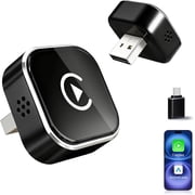 Mini Wireless CarPlay Adapter for iPhone,2 in 1 for Apple Carplay and Android Auto Adapter,Convert Wired to Wireless, Plug & Play, USB to USB-C/Type-C