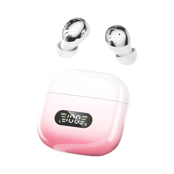 Mini Wireless Earbuds Bluetooth 6.0 with 360° Spatial Audio, 38ms Low Latency, 32H Playtime LED Case, Comfortable Semi-In-Ear Sleep Buds for Gaming Music, Macaron Colors for iOS Android