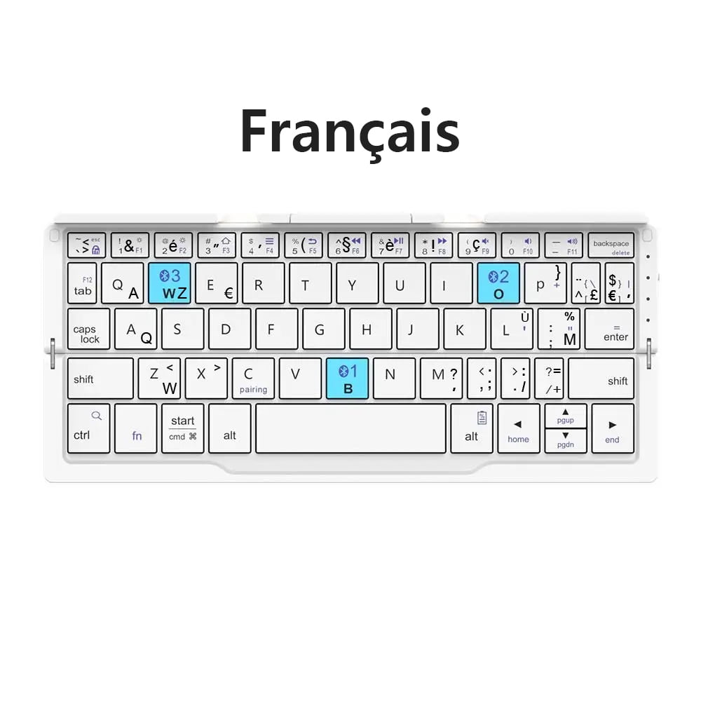 Mini Wireless Foldable Keyboard Supports 3 Devices With Stand Charging ...