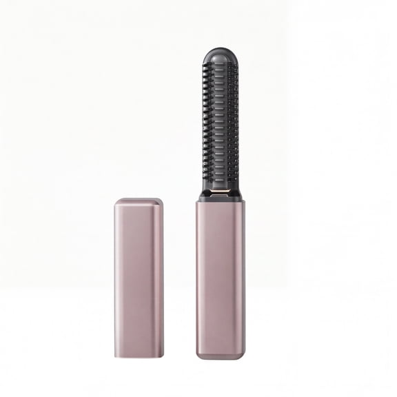 Mini Wireless Hair Straightener, Portable Electric Hot Comb 30s Fast Heating 180C Constant Temperature USB Rechargeable Hair Styling Tool For Travel Daily Use