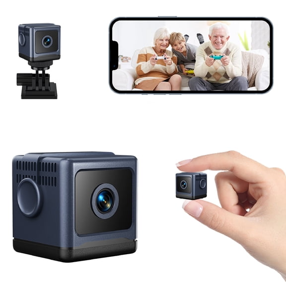 Mini Wireless Indoor Security Camera, HD 1080P Pet Nanny Cam with Night Vision, Video Record, Motion Detection and Cloud & TF Storage