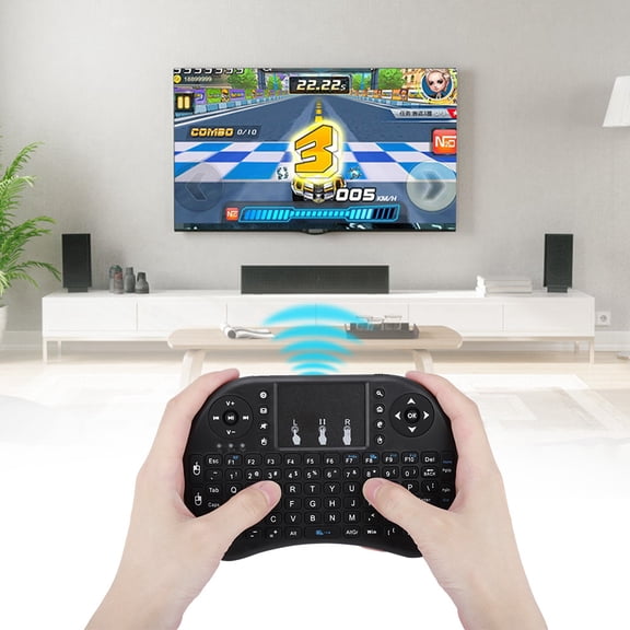 Mini Wireless Keyboard 2.4GHz Portable Keyboard Wireless Gaming Keyboard With Touchpad Mouse Plug And Play & Ergonomic For PC, TV, , Laptop, Desktop, Etc